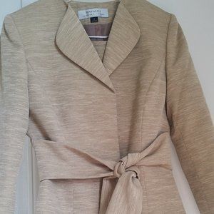 Tahari gold/tan skirt and jacket suit